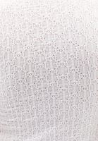 Bayan Krem Düğmeli V Yaka Bluz