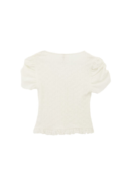 Düğme Detaylı Bluz ve Denim Şort Kombini