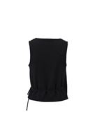 Bayan Siyah Bağlama Detaylı Yelek