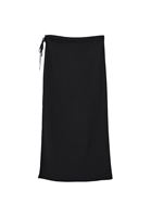 Bayan Siyah Yüksek Bel Yırtmaçlı Uzun Etek