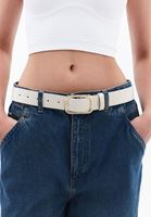 Bayan Krem Tokalı Kemer