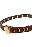 Bayan Kahverengi Trok Detaylı Kemer