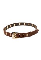 Bayan Kahverengi Trok Detaylı Kemer