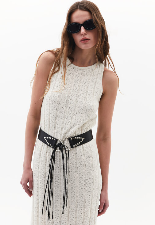 Siyah Püsküllü Kemer