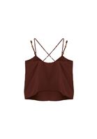 Bayan Kahverengi Boncuk Detaylı Bluz