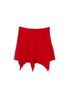 Bayan Kırmızı Yüksek Bel Mini Etek