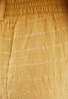 Bayan Sarı Keten Karışımlı Kargo Pantolon