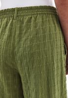 Bayan Yeşil Keten Karışımlı Kargo Pantolon