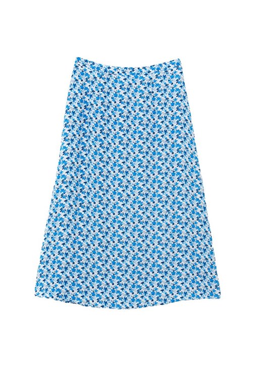 Yırtmaçlı Midi Etek ve Tişört Kombini