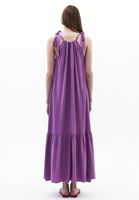 Bayan Lila Halter Yaka Uzun Elbise