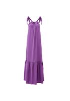 Bayan Lila Halter Yaka Uzun Elbise