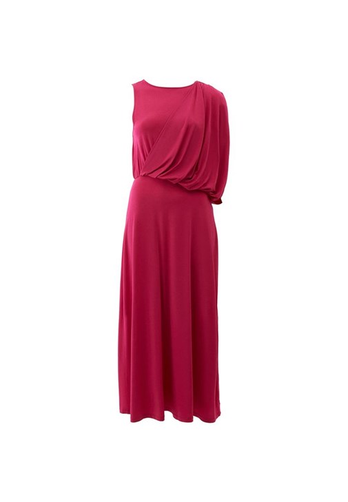 Bot Yaka Elbise ve Topuklu Terlik Kombini