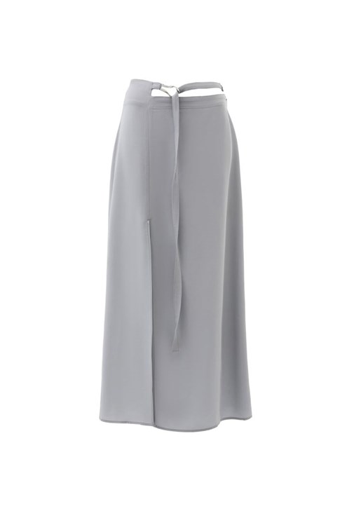 Uzun Etek ve Yaka Detaylı Bluz Kombini