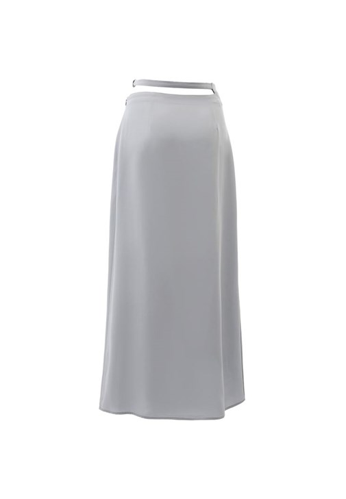 Uzun Etek ve Yaka Detaylı Bluz Kombini