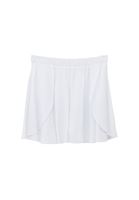 Bayan Beyaz Yüksek Bel Asimetrik Etek