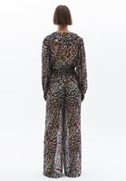 Bayan Çok Renkli Yüksek Bel Wide-Leg Pantolon