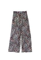 Bayan Çok Renkli Yüksek Bel Wide-Leg Pantolon