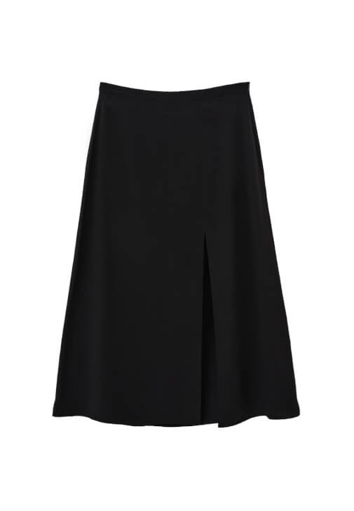 Yırtmaçlı Midi Etek ve Fırfırlı Bluz Kombini