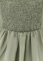 Bayan Yeşil Yırtmaçlı Midi Elbise