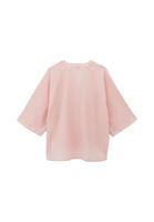 Bayan Çok Renkli V Yaka Oversize Çizgili Gömlek