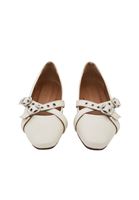 Bayan Krem Trok Detaylı Babet