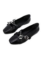 Bayan Siyah Trok Detaylı Babet