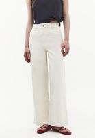 Bayan Bej Wide-Leg Denim Pantolon