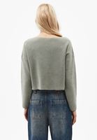 Bayan Yeşil Bot Yaka Triko Kazak