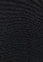 Bayan Siyah Yün Karışımlı Düşük Omuz Kazak