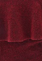Bayan Bordo Yün Karışımlı Düşük Omuz Kazak