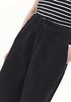 Bayan Siyah Wide-Leg Pantolon ( TENCEL™ )