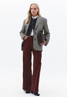 Bayan Kahverengi Wide-Leg Kadife Pantolon