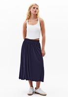 Bayan Lacivert Modal Yüksek Bel Balon Etek