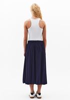 Bayan Lacivert Modal Yüksek Bel Balon Etek