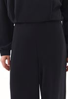 Bayan Siyah Modal Wide-Leg Pantolon