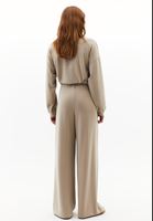Bayan Bej Modal Wide-Leg Pantolon