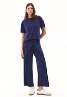 Bayan Lacivert Modal Culotte Pantolon