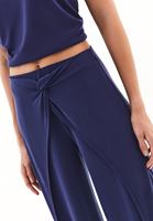 Bayan Lacivert Modal Culotte Pantolon