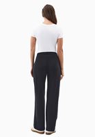Bayan Siyah Modal Straight-Fit Pantolon