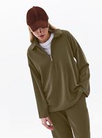 Bayan Yeşil Modal Oversize Sweatshirt