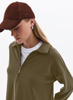 Bayan Yeşil Modal Oversize Sweatshirt