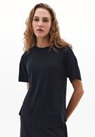 Bayan Siyah Modal Sıfır Yaka Tişört