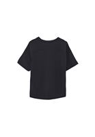 Bayan Siyah Modal Sıfır Yaka Tişört