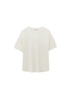 Bayan Krem Modal Sıfır Yaka Tişört