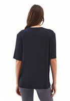 Bayan Siyah Modal Oversize Tişört