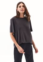 Bayan Kahverengi Modal Oversize Tişört