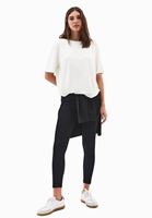 Bayan Krem Modal Oversize Tişört