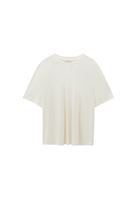 Bayan Krem Modal Oversize Tişört