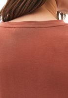 Bayan Kiremit Modal V Yaka Tişört