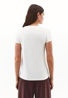 Bayan Krem Modal V Yaka Tişört